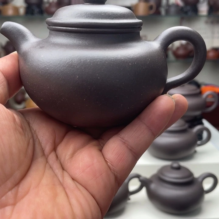 神***扬紫砂茶壶莲子黄龙山天青泥一百八十cc