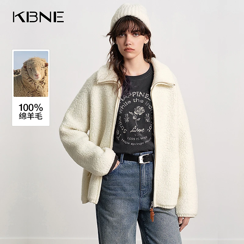 【全羊毛】KBNE针织衫女款爆款2025新款圈圈呢韩系ins针织开衫外套