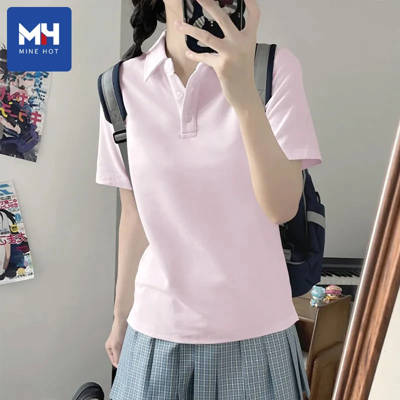 唐狮集团MHPolo衫女款夏季速干防晒t恤女大学生学院风短袖上衣女