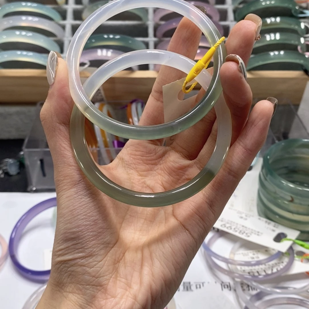 玛瑙/玉髓手镯未镶嵌青**雪60513/60