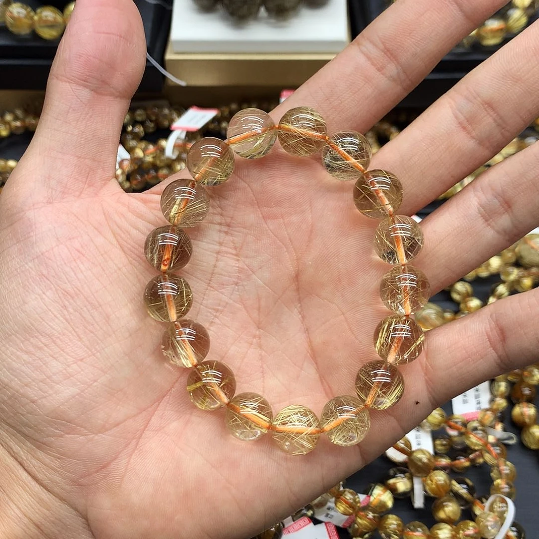 水晶手链未镶嵌金发晶12