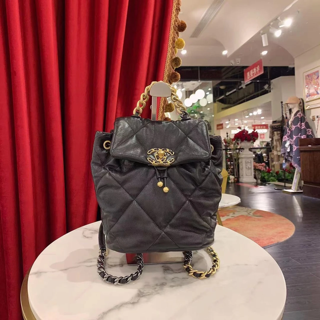 95新 Chanel/香奈儿 GGS丨24c19bag双肩包黑金芯片款/97477436