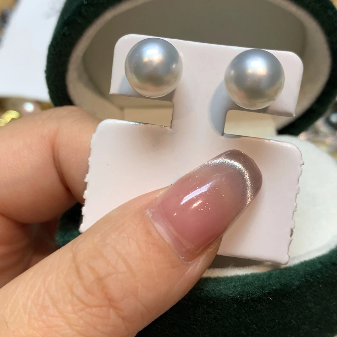 海水珍珠耳饰18K金镶嵌