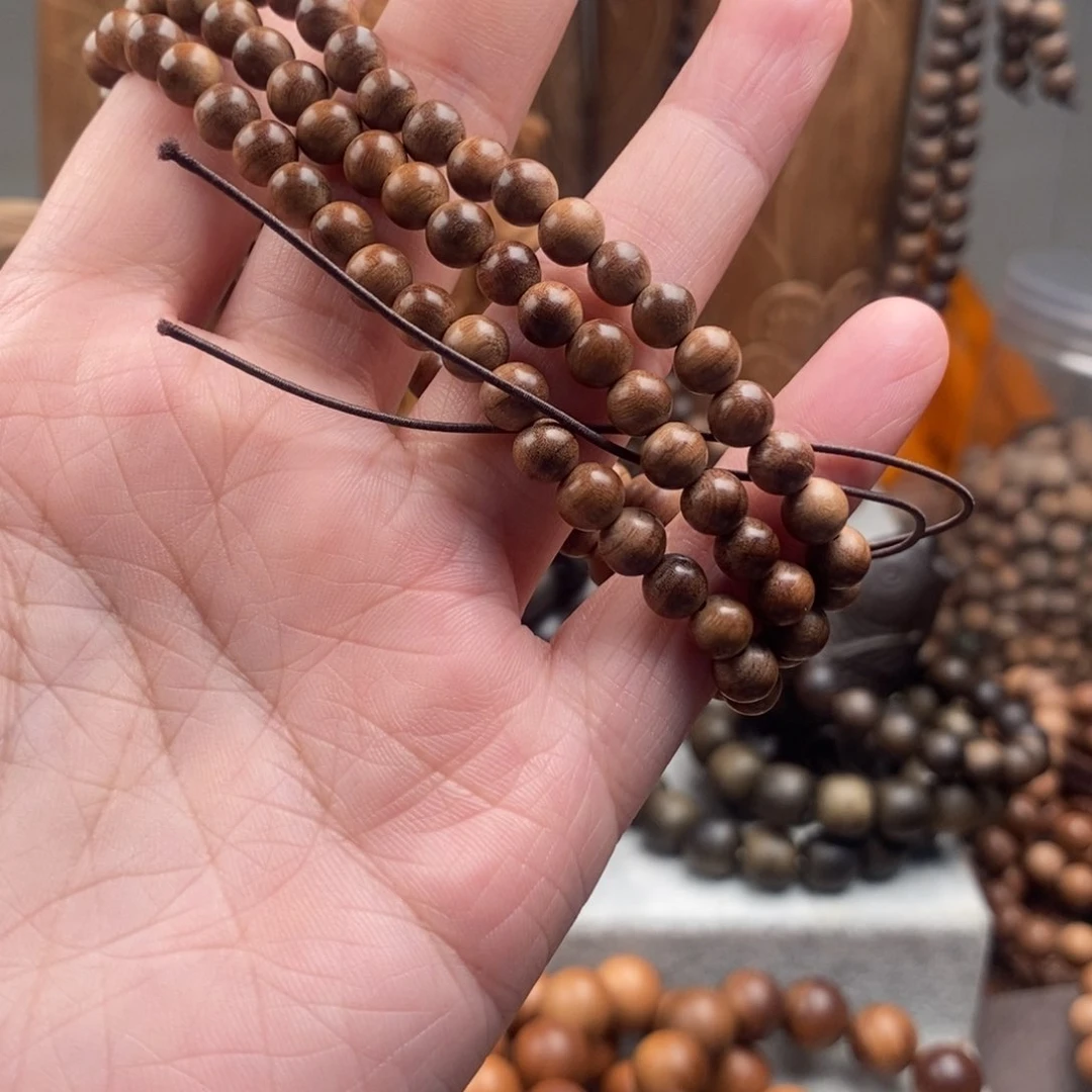 檀香木手串/手链一**婷0.6多圈焦糖