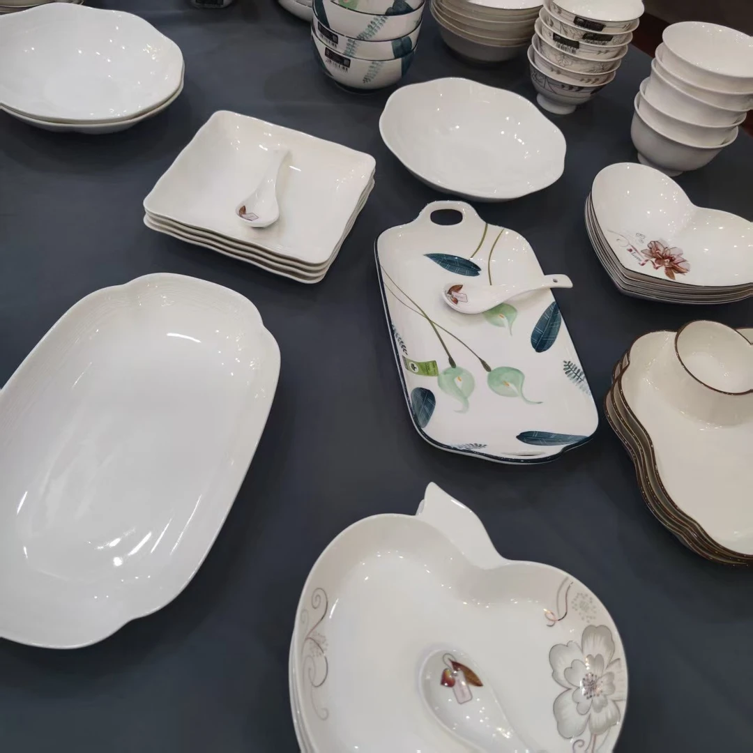 【默认微瑕】080-279陶瓷碗碟餐盘 【NO退NO换】