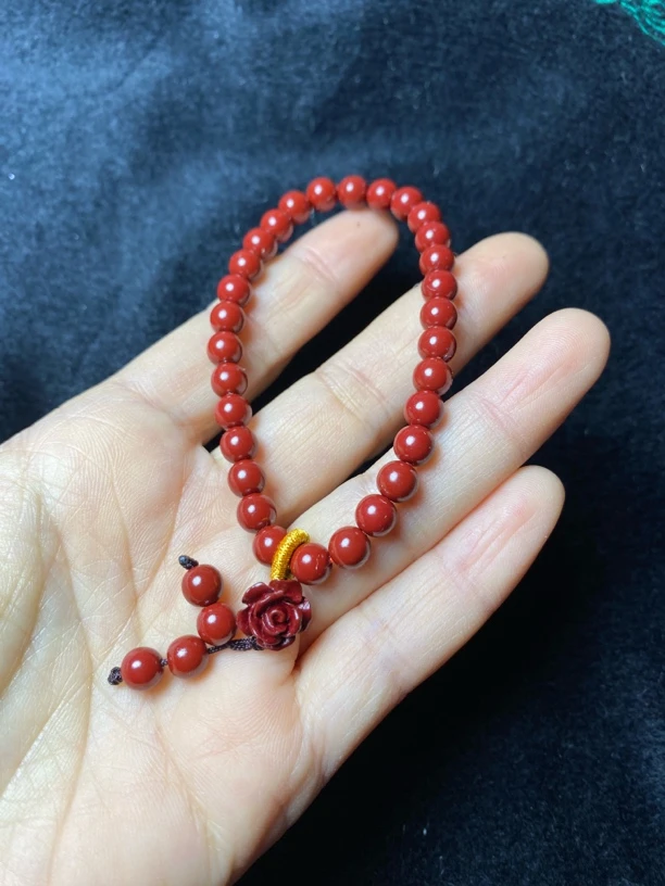 非金属亚克力手链 紫金砂莲花本命年转运珠护身礼物