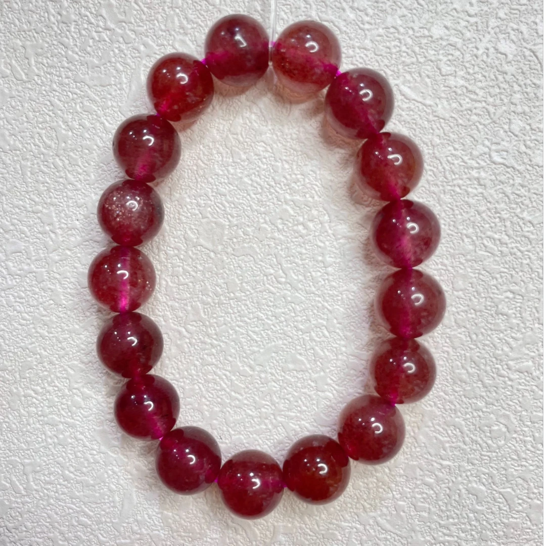 【一物一拍】草莓晶水晶手串