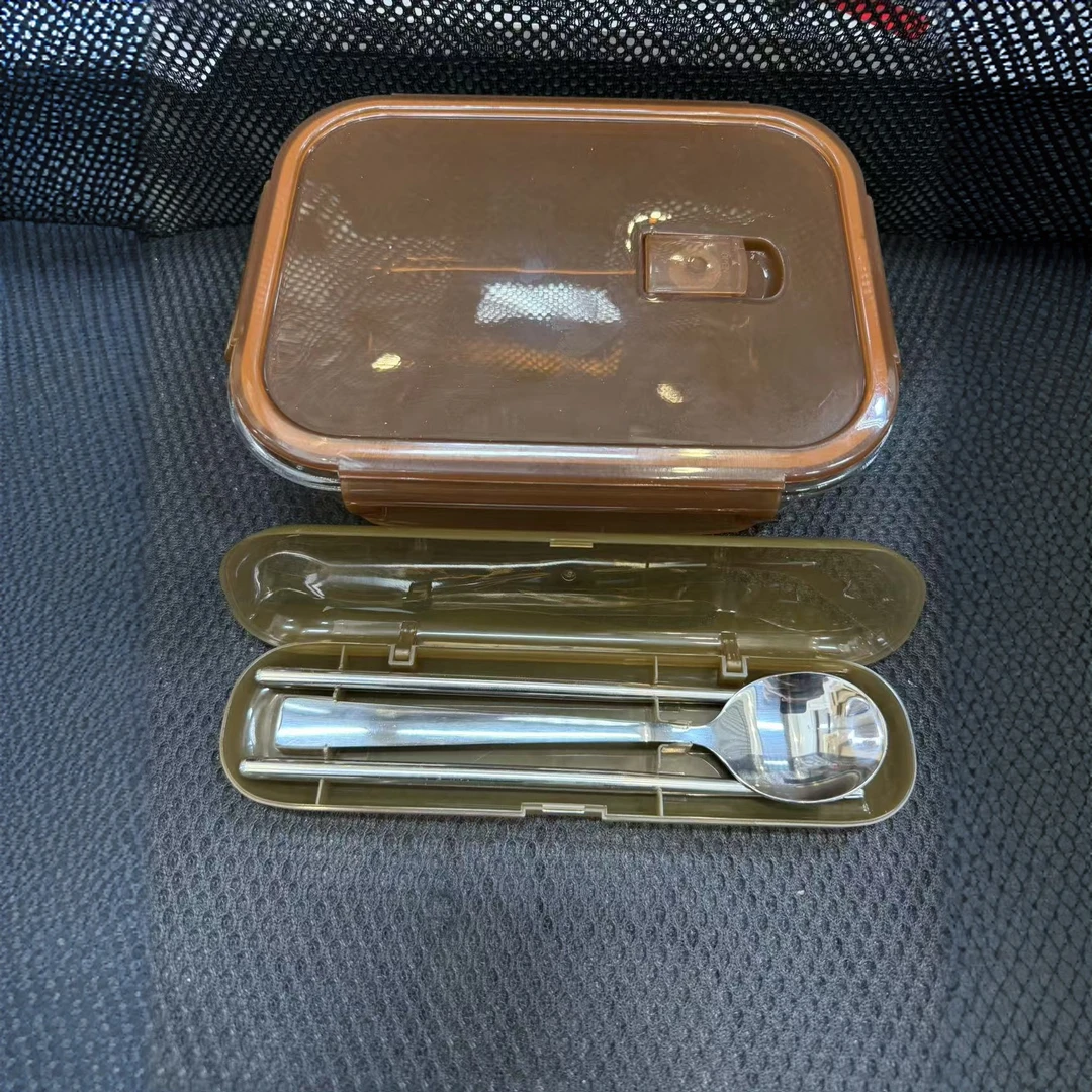 耐热玻璃饭盒套装带盖