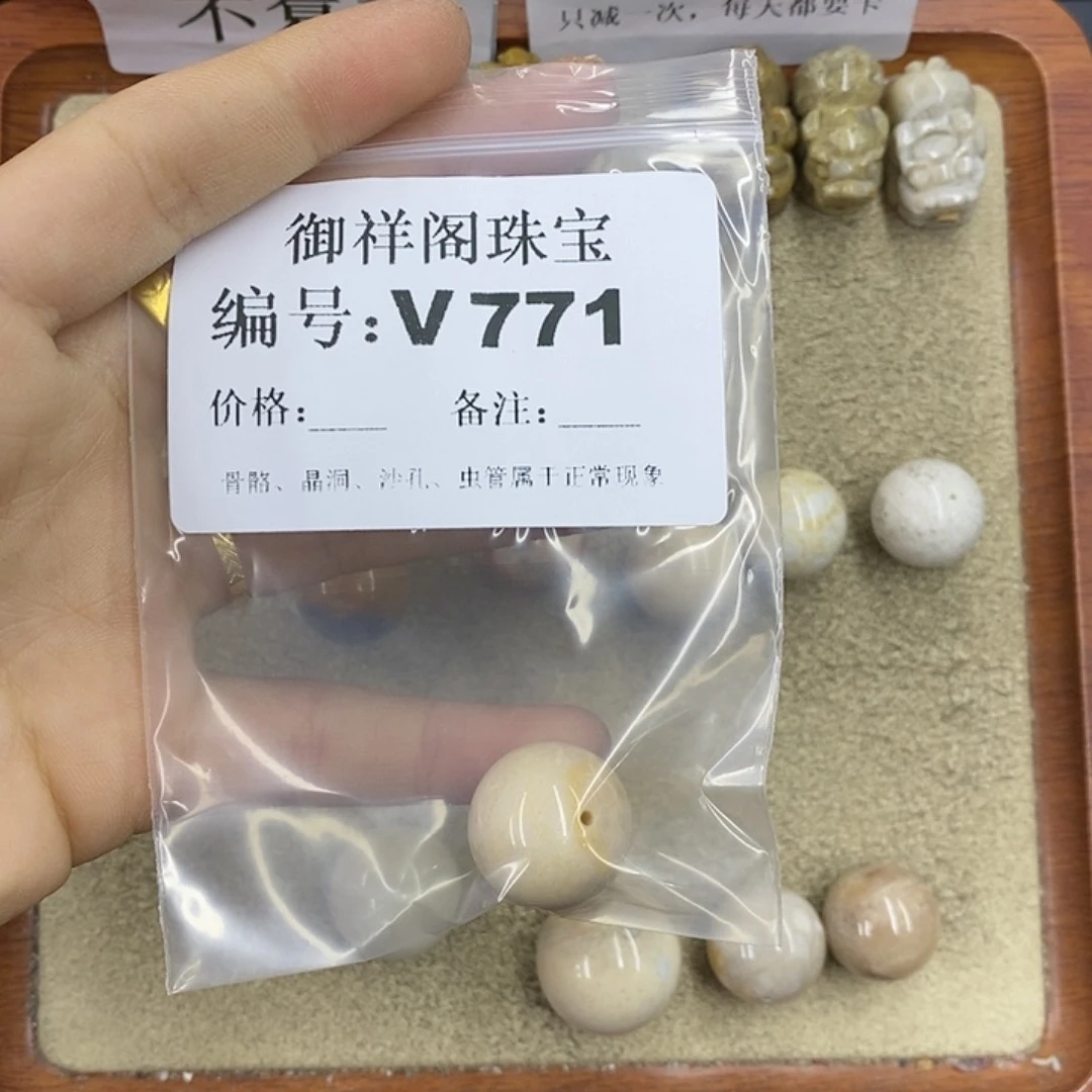 硅化珊瑚（珊瑚玉）颈饰未镶嵌小*乖