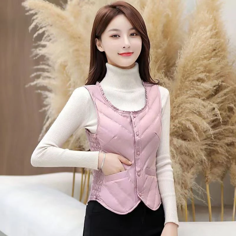 【2025新款】羽绒马甲女背心轻薄内穿保暖贴身女士打底内胆马甲冬季