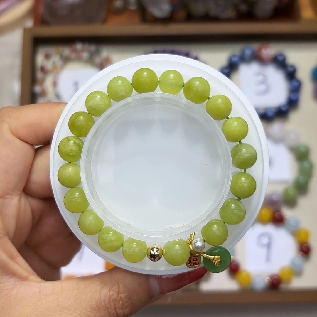 手链未镶嵌水晶天然岫玉手串