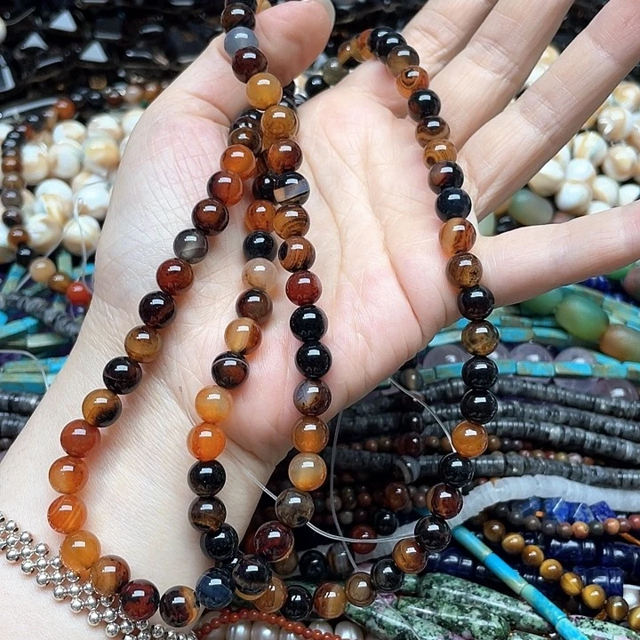 玛瑙/玉髓合金珠宝半成品一条8m玛瑙毛衣链