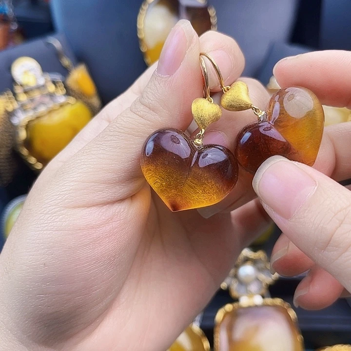 琥珀银S925镶嵌裸石