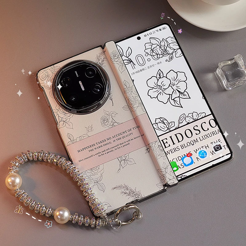 适用华为matex6手机壳新款X6典藏版小香风支架款手提折叠屏保护壳