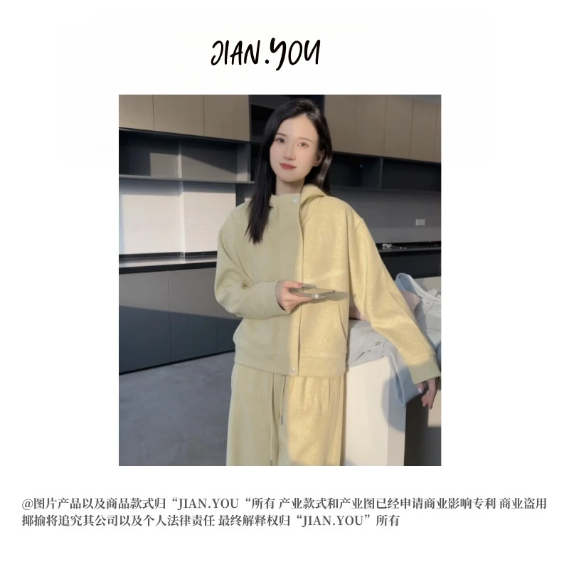 JIANYOU-「宝藏上衣」2025早春新款时尚休闲百搭连帽短外套E-25108