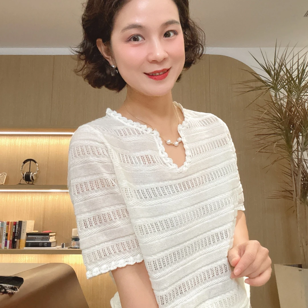 LVMU/吕木【夏日清风】短袖针织套头上衣#WZ25100