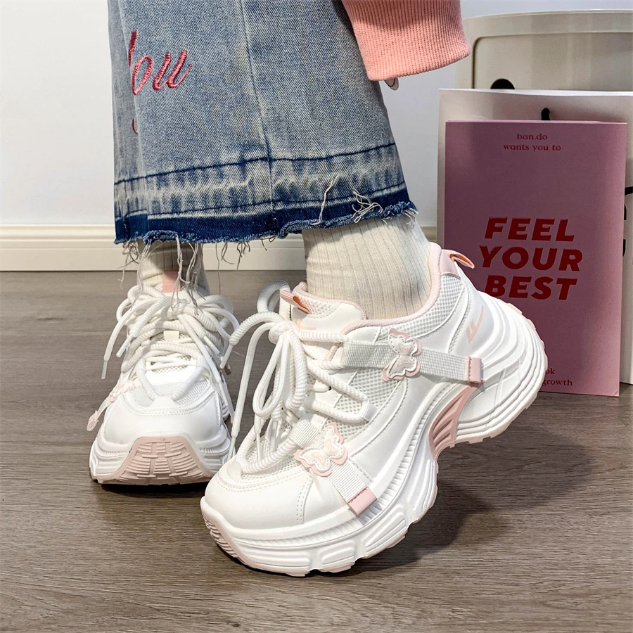 回力时尚休闲鞋网面透气老爹鞋女款厚底运动鞋百搭学生ins潮女鞋