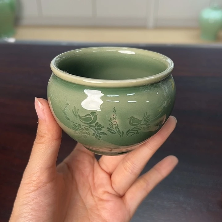 龙泉云间青瓷小米茶器