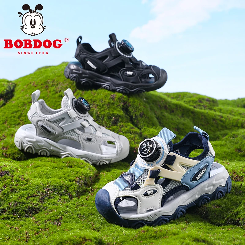 巴布豆男童鞋子中大童2025新款夏季沙滩鞋儿童学生凉鞋宝宝小童