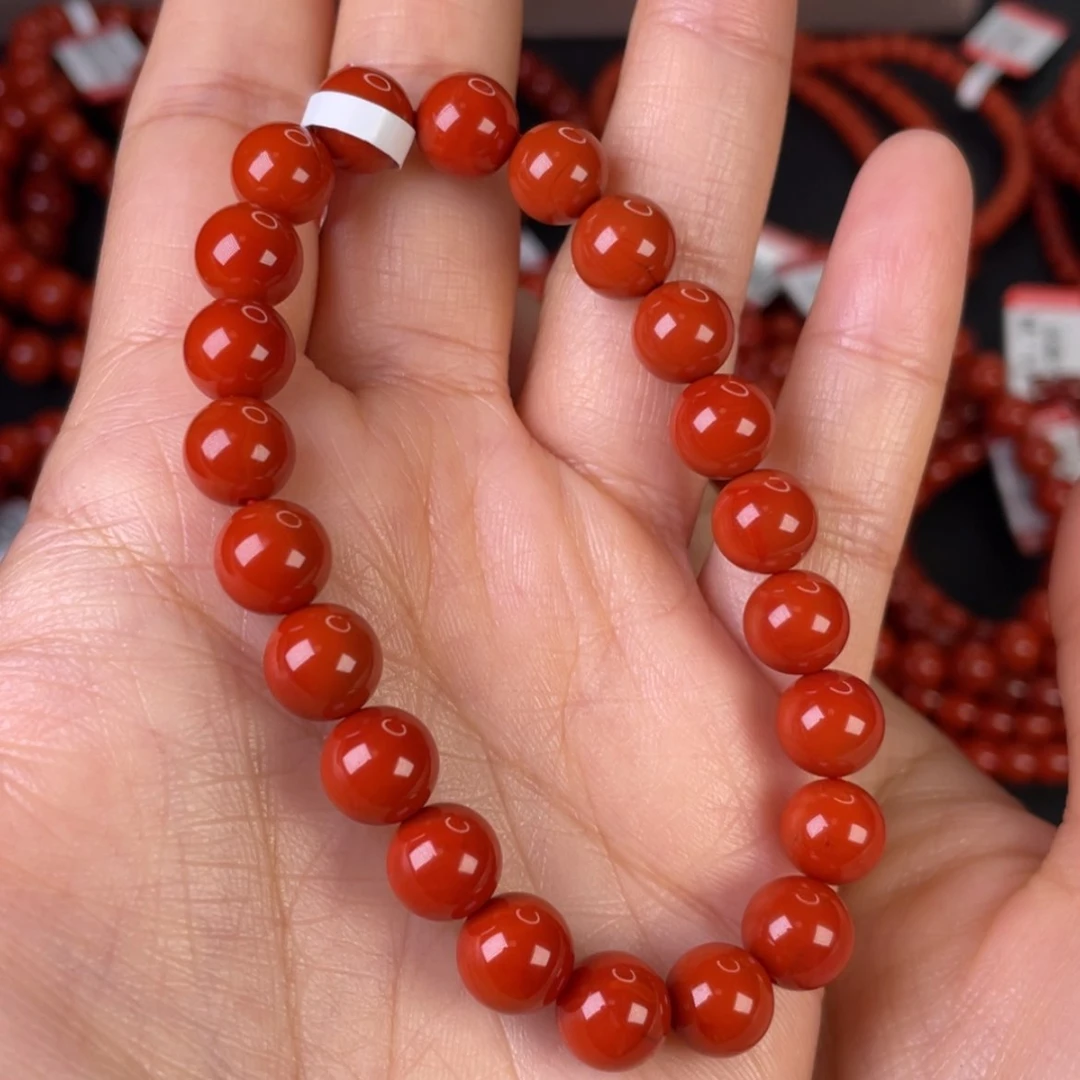 【闪购商品】未镶嵌南红玛瑙手链7*满肉满色花