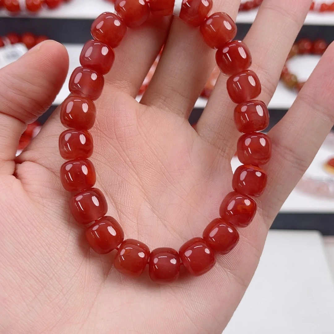 未镶嵌瓦西老型手串10+南红玛瑙