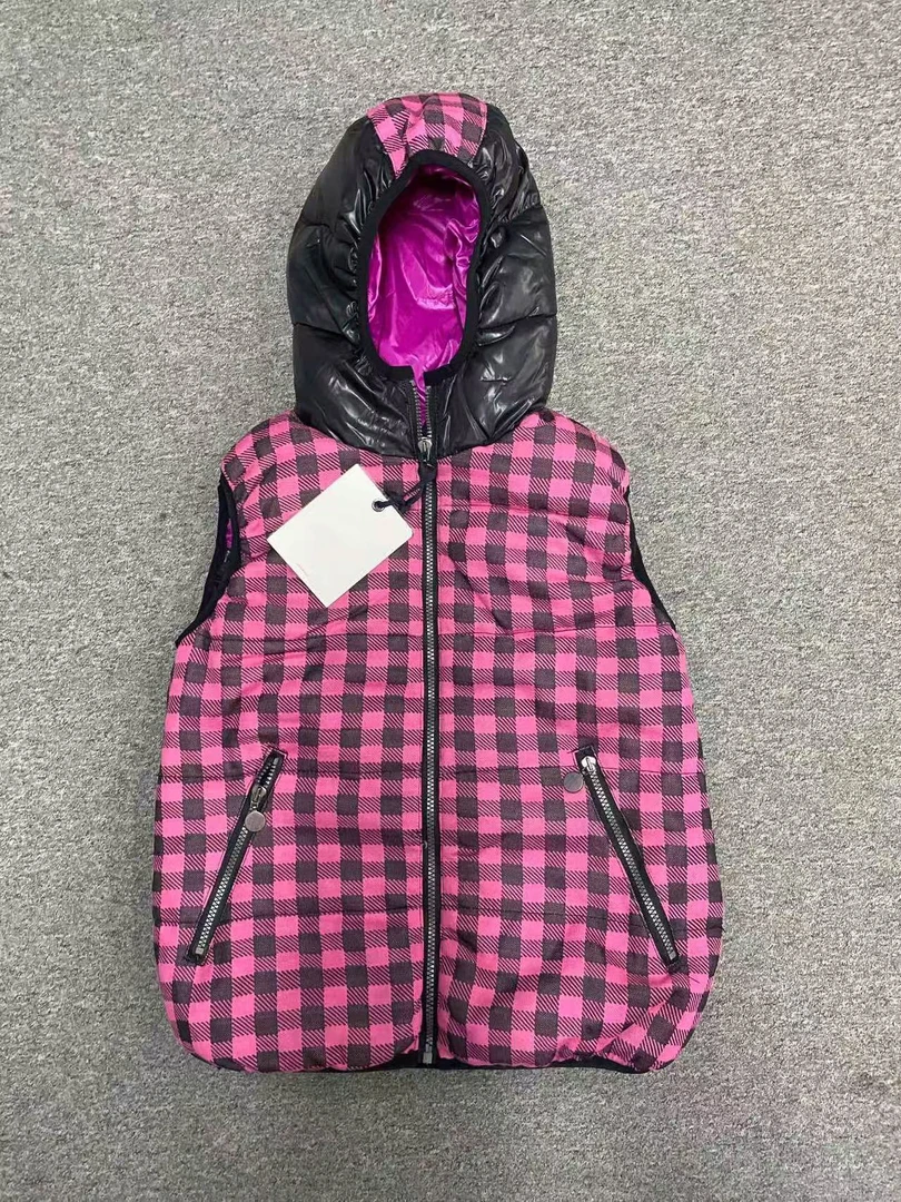 【特价不支持退换】【双面穿】潮流冬季连帽拉链背心马甲外套女款