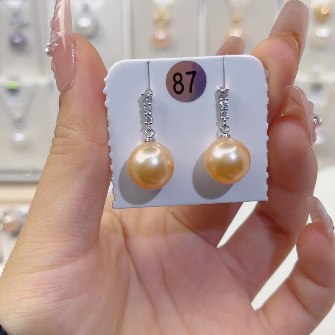 耳饰淡水珍珠银S925镶嵌