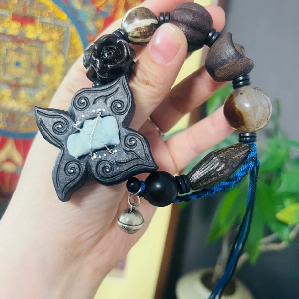 钱多多家原创檀木镶嵌手串