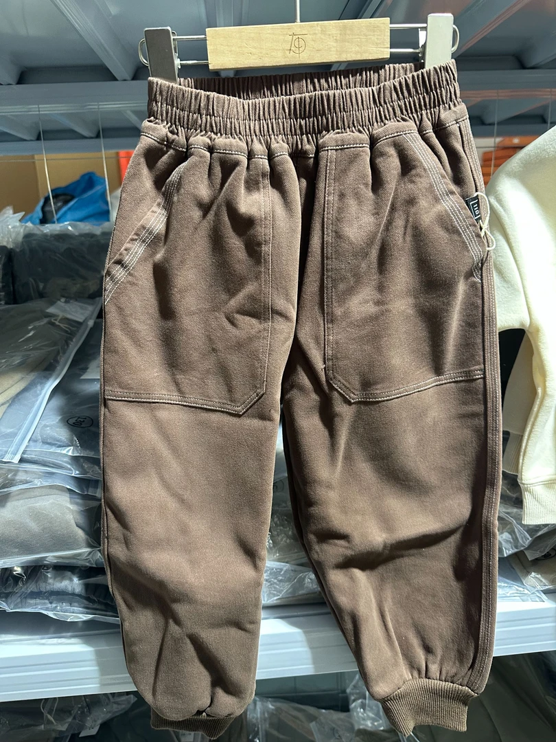 602大口袋牛仔裤---冬款厚款冬季童装卡通休闲风