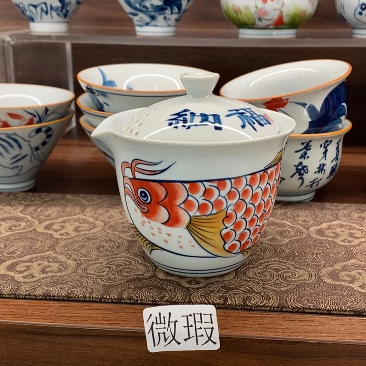 釉下老陶泥手工绘制