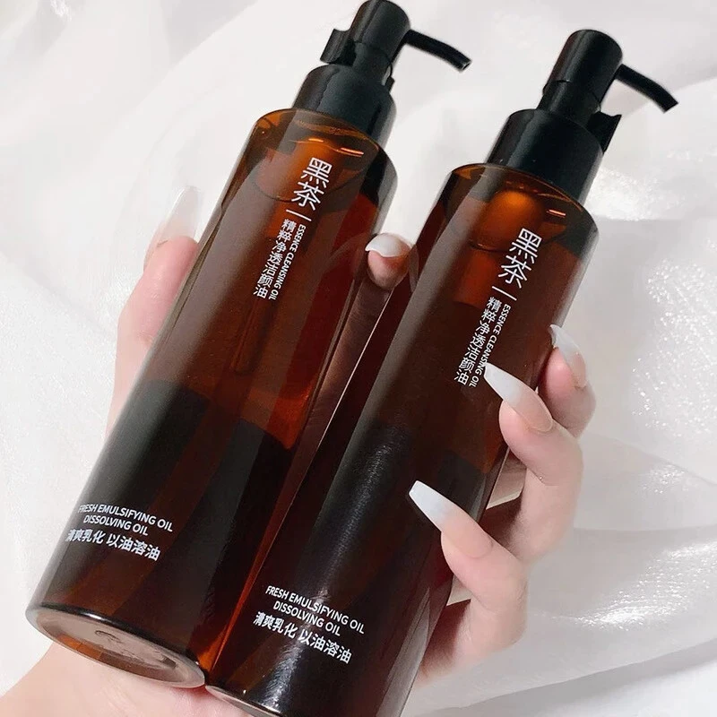 黑茶卸妆油温和洁面不刺激深层清洁敏感肌眼唇脸卸妆水三合一正品