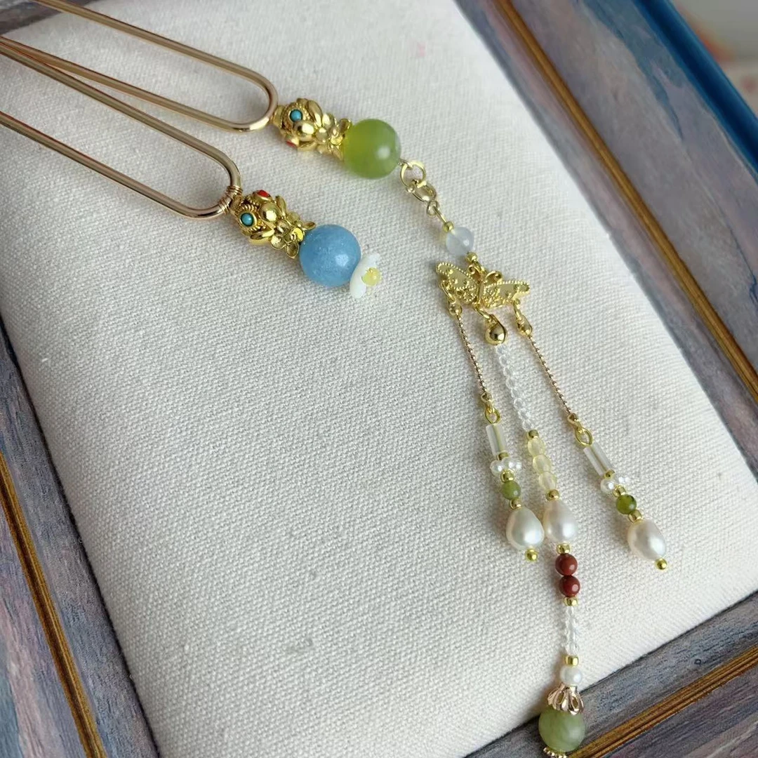 原创风晚林古风配饰流苏步摇汉服流苏发钗