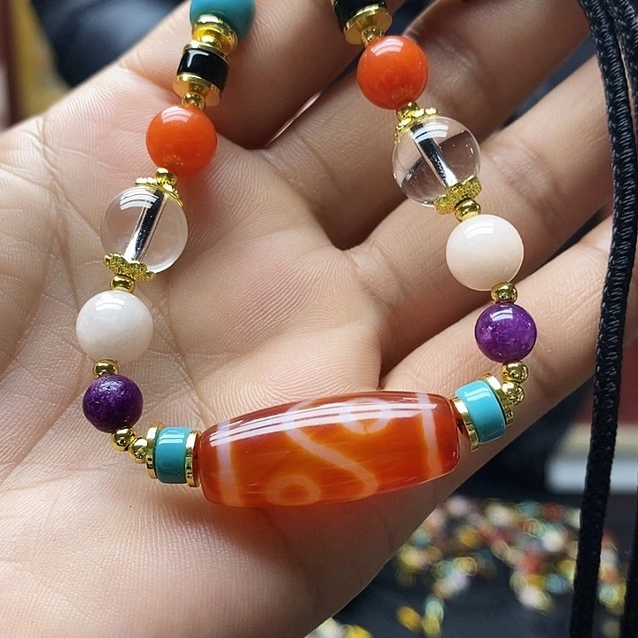 玛瑙/玉髓合金颈饰