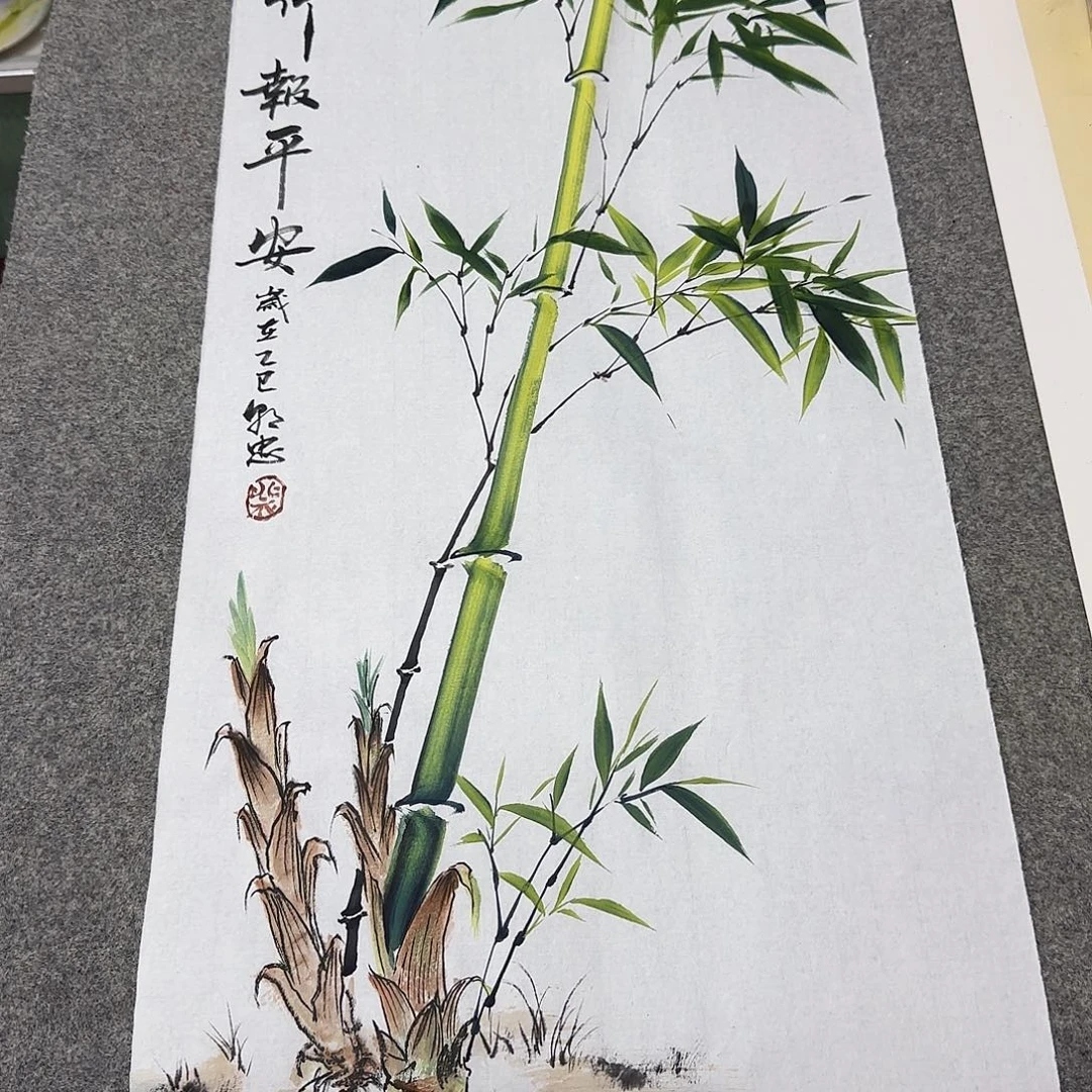 国画国画立体兰花