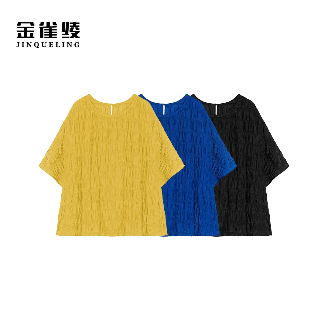 金雀绫【春风得意】桑蚕丝宽松设计师透气款加宽加大小衫SZA2S307