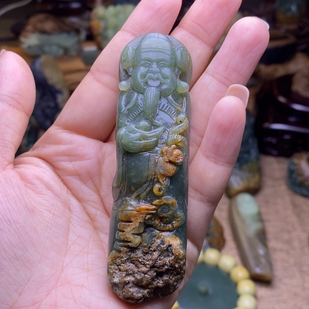 岫岩河磨玉（透闪石质玉）未镶嵌把件