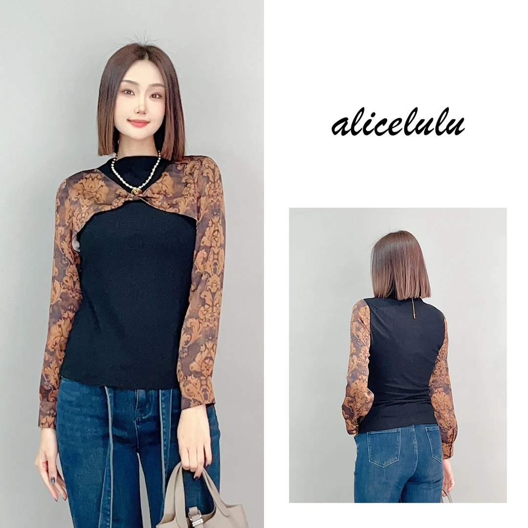 3 ALICE 富丽堂皇衬衫 别致拼接 知性典雅 S1034852E