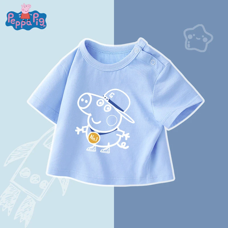 [断码清仓]小猪佩奇宝宝短袖t恤2025新款中小童纯棉上衣半袖童装