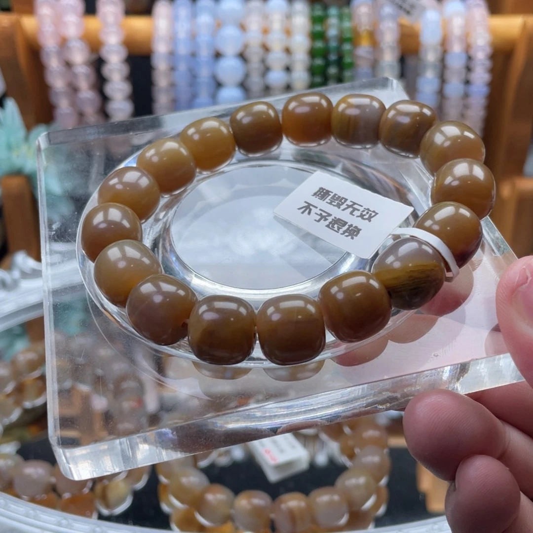 未镶嵌手链玛瑙/玉髓简***店树化玉卡12.8
