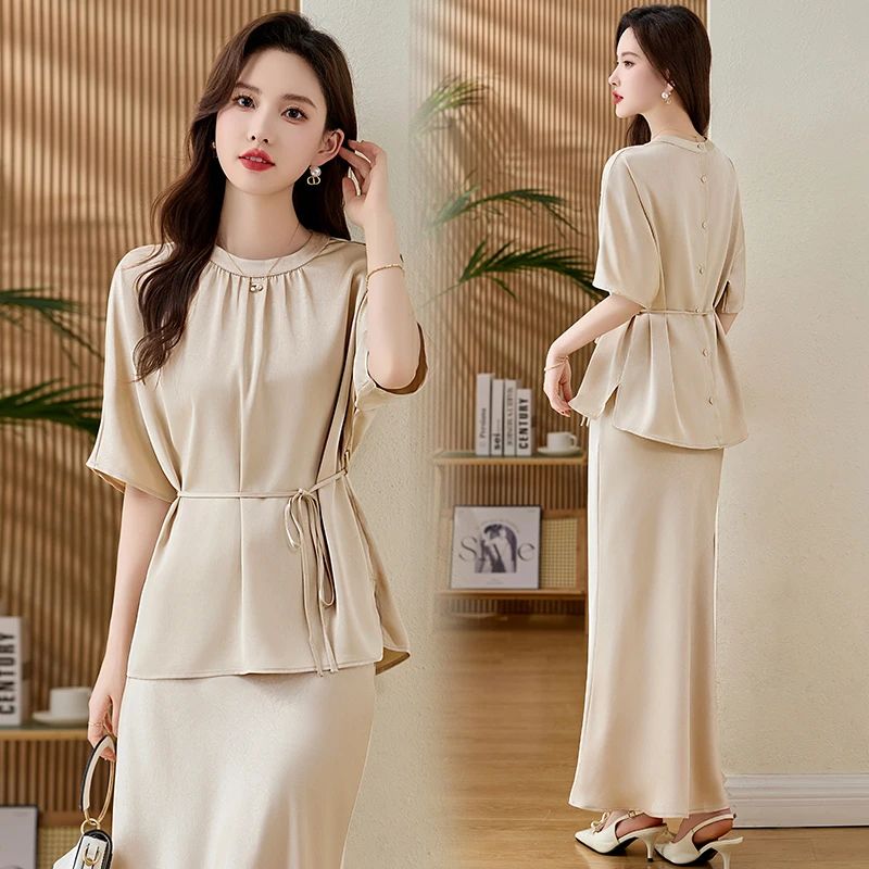 名媛时尚套装夏季显瘦盐系少年感性感风miu系大小姐短袖气质洋气