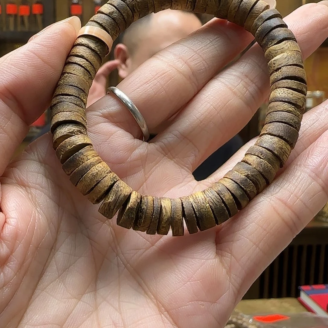 手串沉香国香奇楠随形单圈 片珠10g+多样性发一串