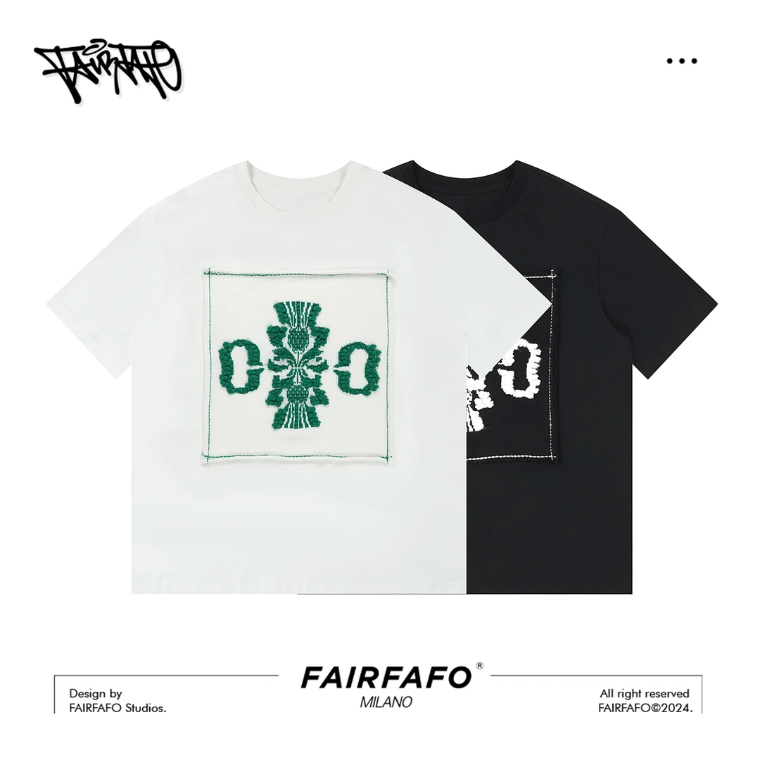 FAIRFAFO林肉肉【logo毛绒刺绣短袖】TXAL46030