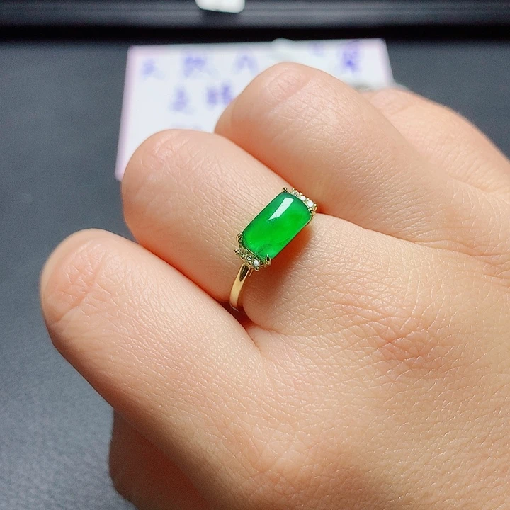 银S925镶嵌戒指翡翠