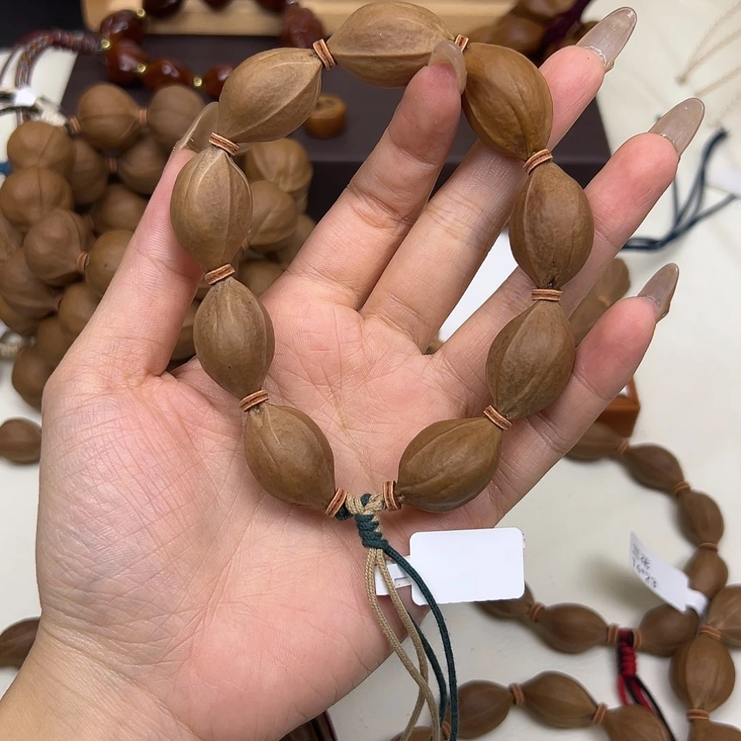 兰***王橄榄核手串/手链三花17.27