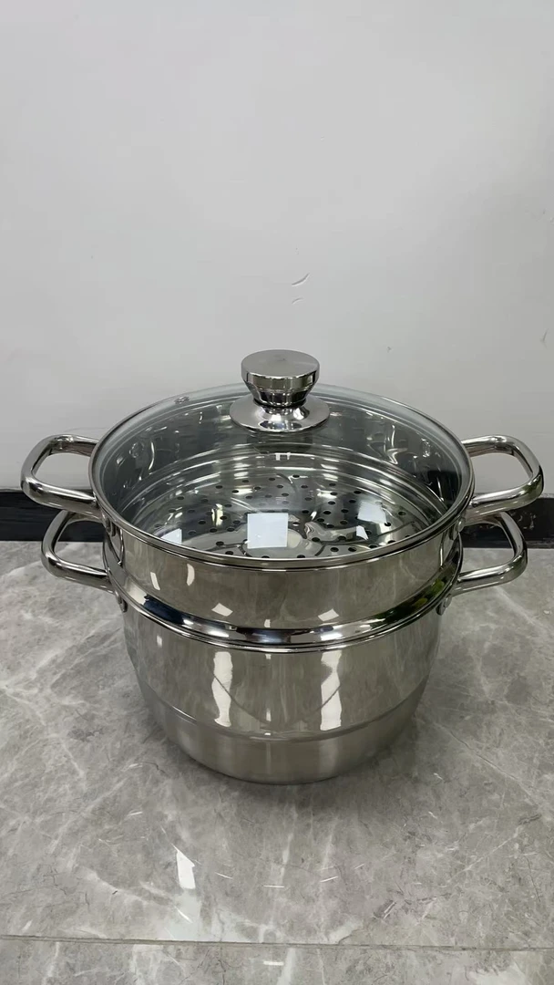 【双层蒸锅】不锈钢汤锅燃气煮粥家用汤锅破损问题联系客服免费补发