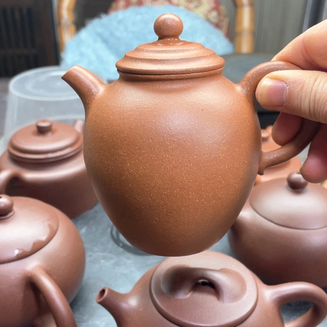 紫砂茶壶半**海红降坡泥，橄榄壶