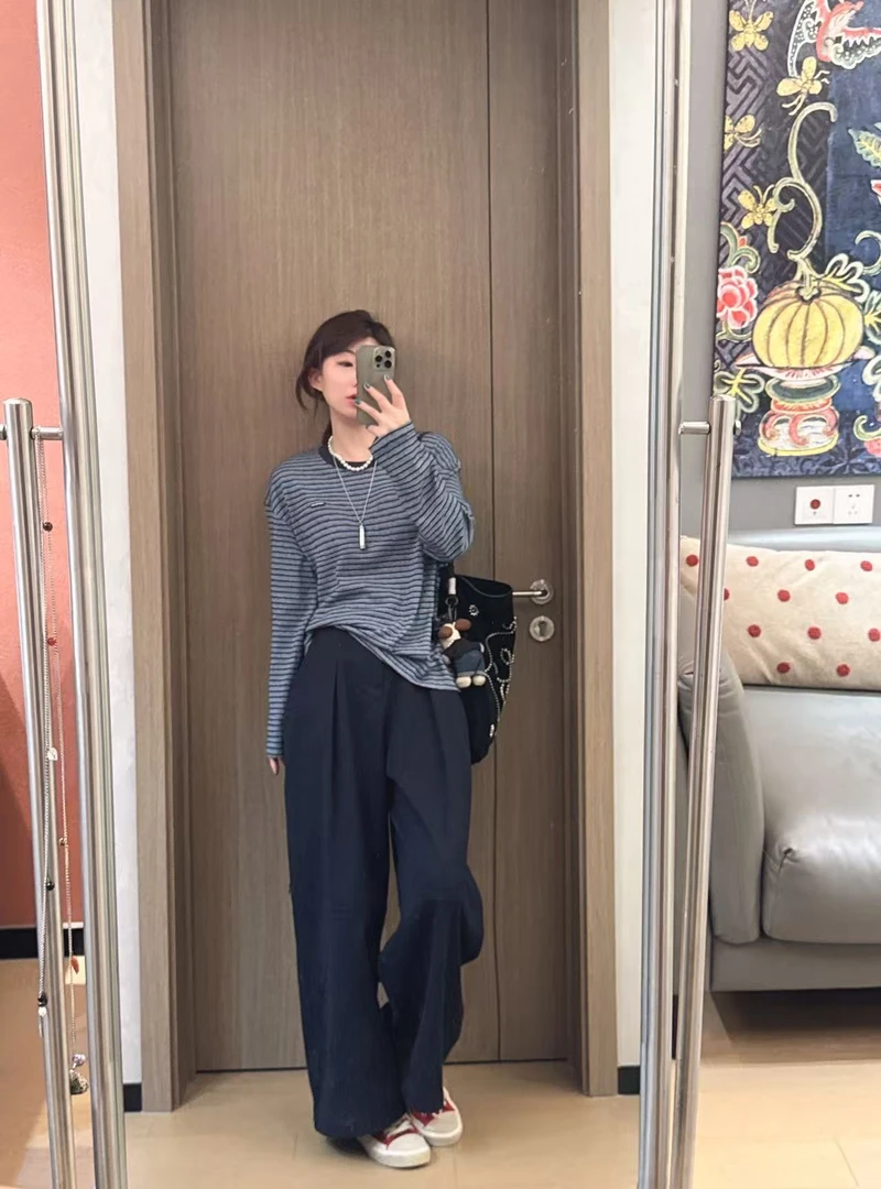 【NO退NO换】欧货新品【永不过时】松弛条纹控上衣ech06596
