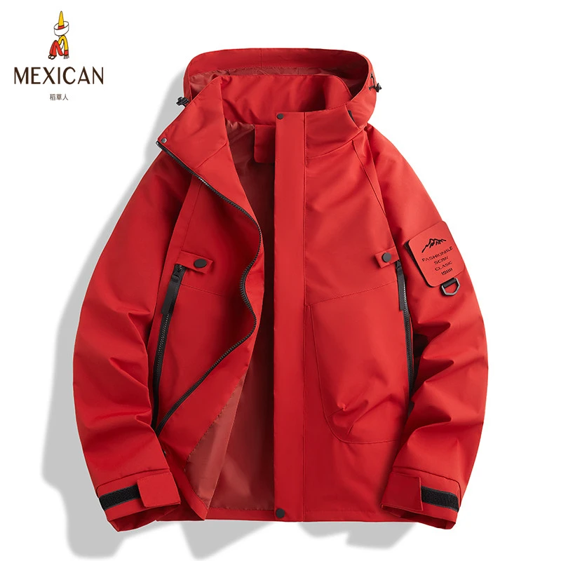 稻草人户外薄冲锋衣男女同款2025多巴胺登山防水风衣休闲运动外套