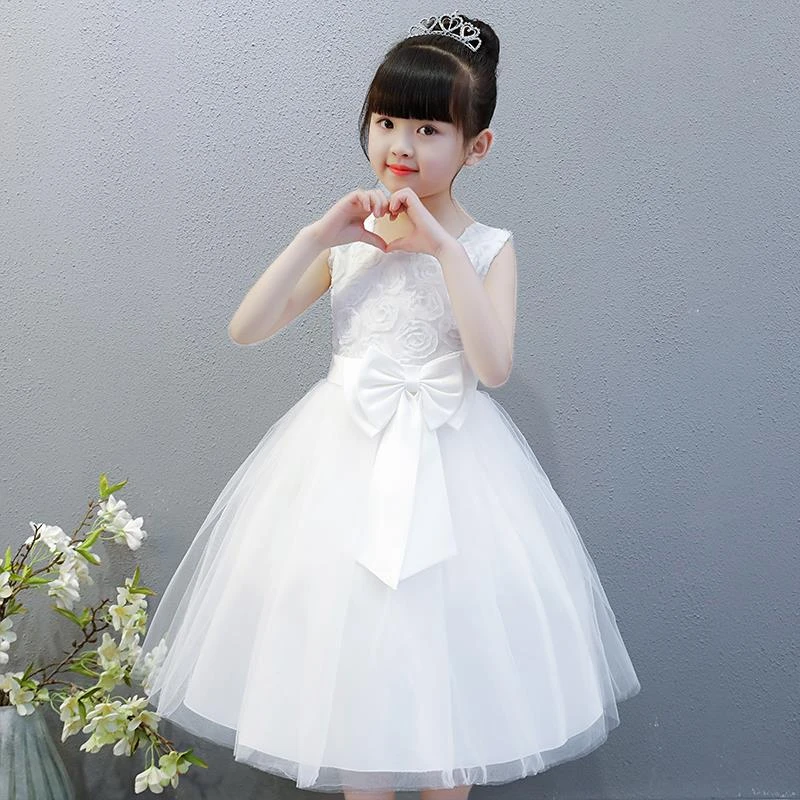女童连衣裙夏季洋气小女孩儿童六一公主裙夏装裙子白色纱裙演出服
