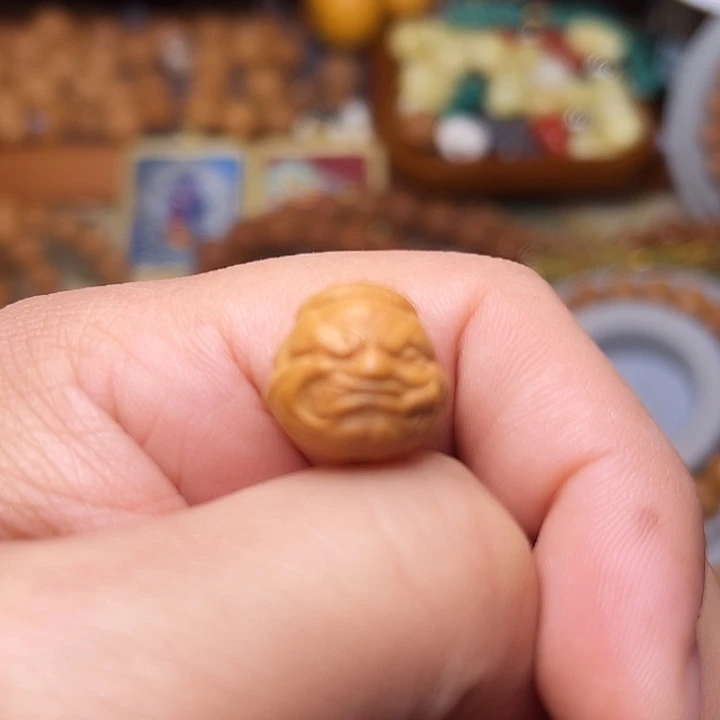 猴头核桃手串虾***眼猴头雕刻精工单籽一颗